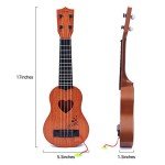 YEZI Kids Brown Toy Ukulele Musical Instrument