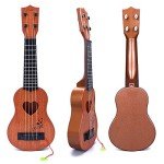 YEZI Kids Brown Toy Ukulele Musical Instrument