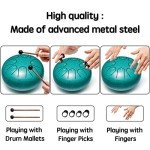 8-Note Steel Tongue Drum for Kids - Malachite