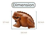 BSIRI 5" Wooden Frog Rasp - Musical instruments of Africa Frog Rasp Super Guiro Percussion Frog Wood Block Instrument of Frog Noise Maker Cool Music Gifts Ideas Fun Instruments for Adults and Kids