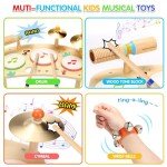 OATHX Kids Drum Set - 11 in 1 Musical Instruments for Toddlers Baby Preschool Educational Musical Toys, Montessori Toys for Kids Ages 1-6