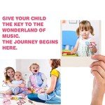 Kids Musical Instruments Sets, 12pcs Wooden Percussion Instruments Toys Tambourine Xylophone for Kids Playing Preschool Education, Early Learning Musical Toys for Boys Girls Gift (Pink)