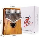 Newlam Kalimba Thumb Piano 17 Keys, Portable Mbira Finger Piano Gifts for Kids and Adults Beginners Wood