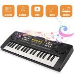 aPerfectLife Kids Keyboard Piano, 37 Key Portable Electronic Piano for Kids, Digital Music Piano Keyboard Educational Toys for 3 4 5 6 7 8 Year Old Girls Boys (Black)
