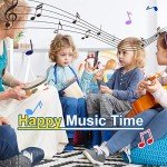 LOOIKOOS Baby Musical Instruments Montessori Toys for Toddlers 1-3,Natural Wooden Percussion Instruments Set for Kids Preschool Educational Musical Toys for Ages 5-9