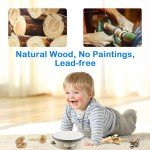 Chriffer Kids Musical Instruments Toys, Percussion Instruments Set with Storage Bag, Preschool Educational Music Toys for Boys Girls, Natural Eco-Friendly Wooden Music Set (10pcs)