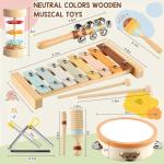 LOOIKOOS Montessori Musical Instruments Set for Toddlers