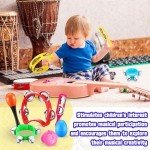 Silipull 72 Pcs Shaker Musical Instruments for Kids, Egg Shaker, Wrist Hand Band Bells, Maracas Shakers, Percussion Tambourine, Cymbals, Plastic Castanets for Preschool Early Music Learning Toy