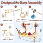CozyBomB Kids Drum Set for Toddlers: Montessori Musical Instruments Set Toddler Toys - 7 in 1 Wooden Musical Kit Baby Sensory Educational Toys - Christmas Birthday Gifts for Boys & Girls Age 2 3 4 5 6