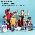 Stoie's Kids Musical Instruments Set 15 pcs for Toddler Ages 3-5 - Baby Wooden Percussion Musical Toys for Little Boys & Girls 9-12 Years Old- with Xylophone and Maracas - to Play in First Mini Band