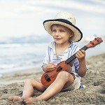 Kids Guitar Musical Toy Ukulele Classical Instrument(Brown), Wooden Play Guitar for Kids Aged 3 4 5 6 7 8 Year Old