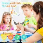 Musical Instruments for Toddlers, Commodum Wooden Percussion Instruments Set, Neutral Colors Modern Boho Music Toys for 3 Year Old Kids Boys Girls, Preschool Birthday Christmas Montessori Toys Gifts