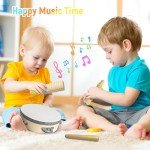Musical Instruments for Toddlers, Commodum Wooden Percussion Instruments Set, Neutral Colors Modern Boho Music Toys for 3 Year Old Kids Boys Girls, Preschool Birthday Christmas Montessori Toys Gifts