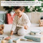 Fun Musical Instruments for Toddlers - The Perfect Wooden Instruments for Little Ones to Explore Sounds Through Play - Great Montessori Toy Gift for Babies, Toddlers 1-3, and Kids - Incl. Xylophone