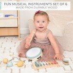 Fun Musical Instruments for Toddlers - The Perfect Wooden Instruments for Little Ones to Explore Sounds Through Play - Great Montessori Toy Gift for Babies, Toddlers 1-3, and Kids - Incl. Xylophone
