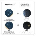 HOPWELL Steel Tongue Drum - 13 Inches 15 Notes Tongue Drum - Hand Pan Drum with Music Book, Handpan Drum Mallets and Carry Bag, D Major (Navy Blue)