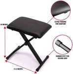RockJam 61 Key Keyboard Piano Stand With Pitch Bend Kit, Piano Bench, Headphones, Simply Piano App & Keynote Stickers