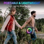 Karaoke Machine with 2 Wireless Microphones, Portable Bluetooth 5.3 Karaoke Speaker with Upgraded Subwoofer for Adults, PA System with Echo Adjustment, Support TWS/TF Card/USB/AUX/Live