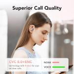 CASCHO Wireless Earbuds, Bluetooth 5.3 Headphones, 60Hrs Playback HD Stereo Audio LED Display, Over-Ear IPX7 Waterproof Earphones with Earhooks, Built-in Mic, Type-C, for Sports (Rose Gold) by CASCHO