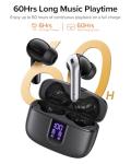 TAGRY Bluetooth Headphones True Wireless Earbuds 60H Playback LED Power Display Earphones with Wireless Charging Case IPX5 Waterproof in-Ear Earbuds with Mic for TV Smart Phone Computer Laptop Sports from TAGRY