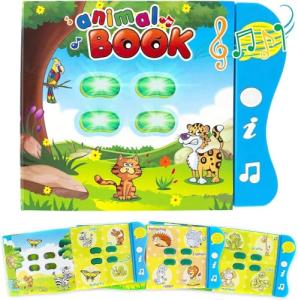 Animal Learning Book Educational Toy by Boxiki Kids | Activity Book for Toddlers & Early Baby Development | Electronic Animal Book Plays Music, Learn Animal Names, Sounds & More | Best Educational Toy