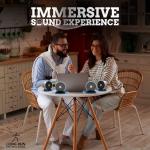 Wireless Bluetooth Speakers with Built-In Mic, Set of 2