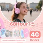 Kids Bluetooth Headphones with Volume Limit and 60H Playtime