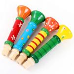 Wooden Trumpet Toy for Kids Musical Fun
