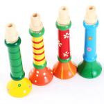 Wooden Trumpet Toy for Kids Musical Fun