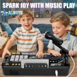 Kid DJ Mixer and Microphone with Piano Keyboard