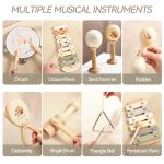 Colorful Wooden Xylophone Drum Toy for Kids