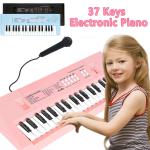 37-Key Kids Electronic Piano with Microphone