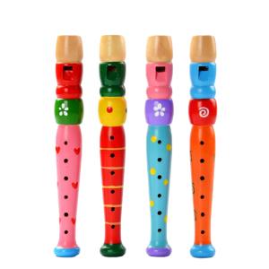 Colorful Wooden Flute Musical Toy for Kids