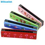 Wooden Animal-Themed 16-Hole Harmonica for Kids