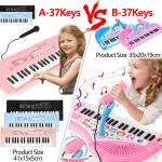 37-Key Kids Electronic Piano with Microphone