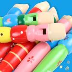 Colorful Wooden Flute Musical Toy for Kids