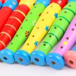 Colorful Wooden Flute Musical Toy for Kids