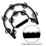 Double Row Tambourine with Metal Jingles