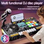 Kid DJ Mixer with Microphone and Piano Keyboard