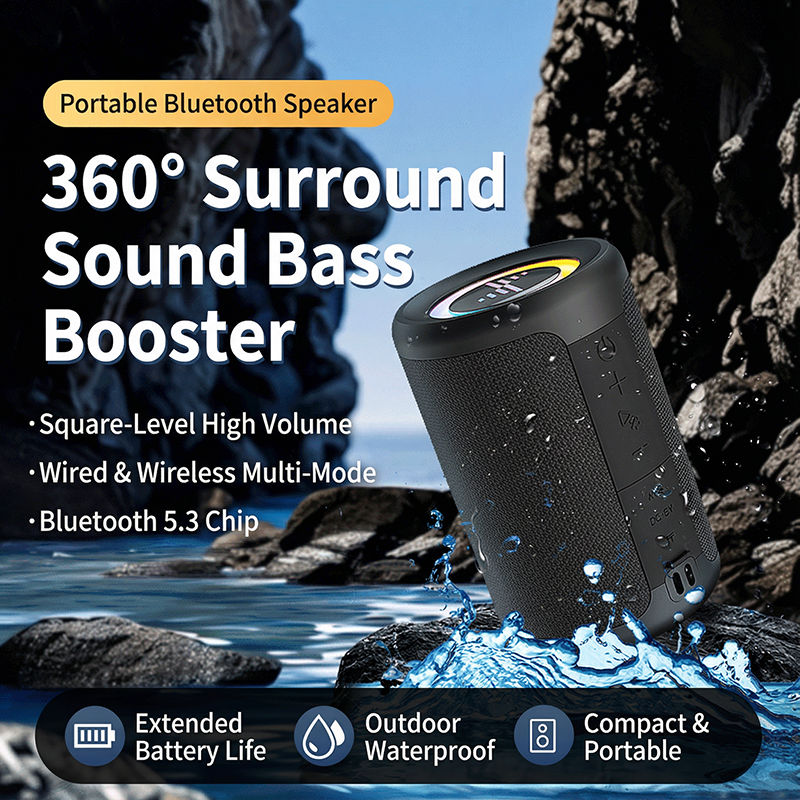 Kids Bluetooth Waterproof Portable Speaker with Dual Pairing