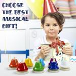 Colorful Hand Bells Set for Kids - 8 Notes