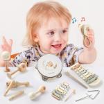 Colorful Wooden Xylophone Drum Toy for Kids