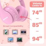 Kids Bluetooth Headphones with Volume Limit and 60H Playtime