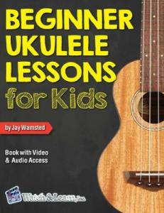 Kids Beginner Ukulele Lessons Book with Videos