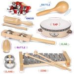 LOOIKOOS Toddler Natural Wooden Music Set
