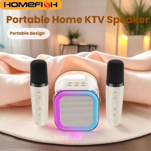 Bluetooth Karaoke Machine with Wireless Microphones for Kids