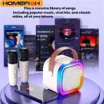 Bluetooth Karaoke Machine with Wireless Microphones for Kids