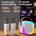 Bluetooth Karaoke Machine with Wireless Microphones for Kids