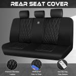 Luxury Faux Leather Waterproof Rear Bench Seat Covers