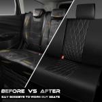 Luxury Faux Leather Waterproof Rear Bench Seat Covers